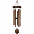 Windspiel 90 cm aus Metall und Holz in Bronze Braun - Hängende Gartendekoration mit Klangröhren