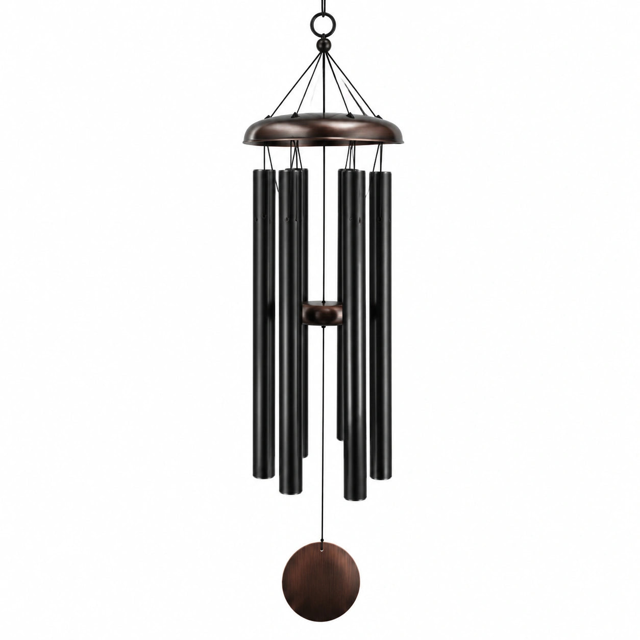 Windspiel 90 cm Metall Schwarz/Bronze für Garten und Balkon - hängend