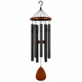 Windspiel 85 cm aus Metall und Holz Schwarz Braun mit tiefem Klang