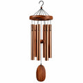 Windspiel 90 cm aus Metall und Holz in Kupferbraun für Garten und Balkon