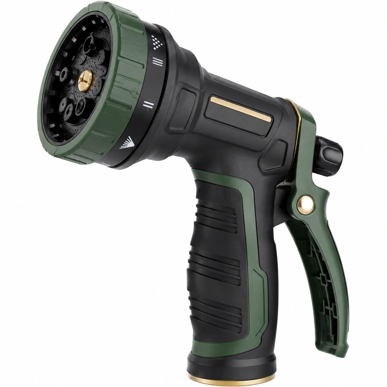 Sprühpistole 20 cm Kunststoff Grün Schwarz für Gartenbewässerung mit Mehrstrahlfunktion