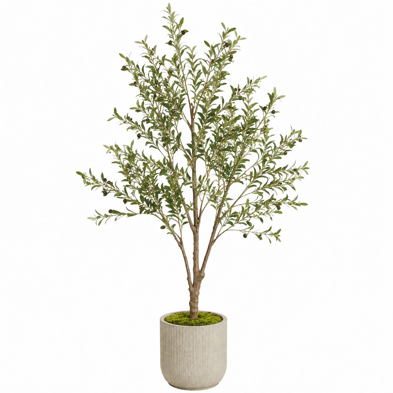Kunstbaum Olivenbaum 180 cm Kunststoff Grün für Innenräume im Topf