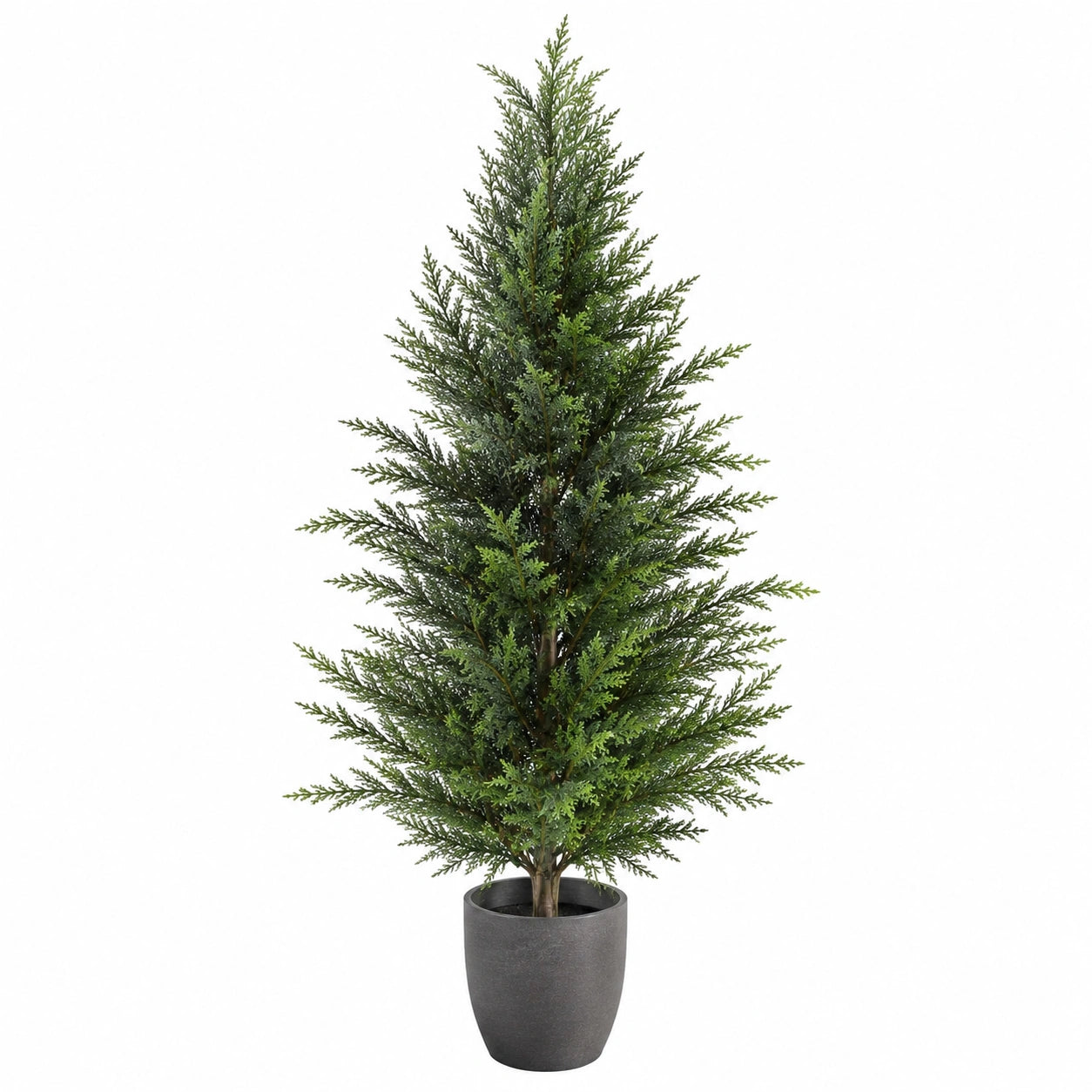 Kunstbaum 180 cm grün aus Kunststoff mit Topf für den Innenbereich