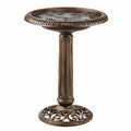 Vogelbad Ø 50 cm Metall Bronze freistehend klassisch