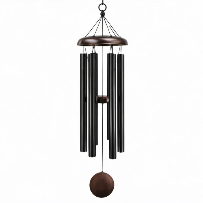 Windspiel 90 cm Metall Schwarz/Bronze für Garten und Balkon - hängend