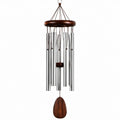 Windspiel 90 cm aus Metall und Holz Braun Silber für Garten und Balkon