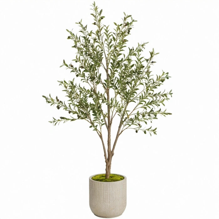 Kunstbaum Olivenbaum 180 cm Kunststoff Grün für Innenräume im Topf