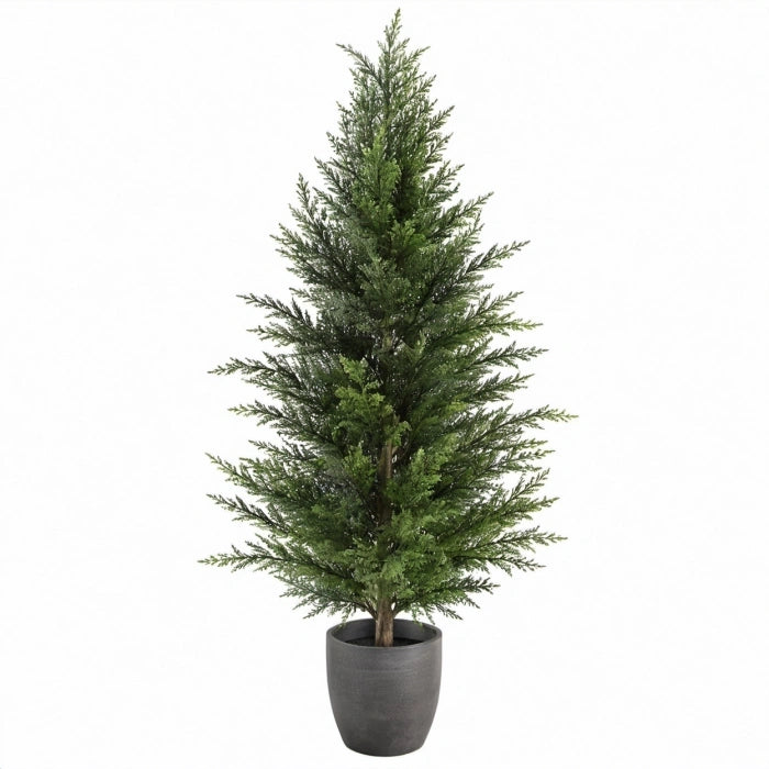 Kunstbaum 180 cm grün aus Kunststoff mit Topf für den Innenbereich
