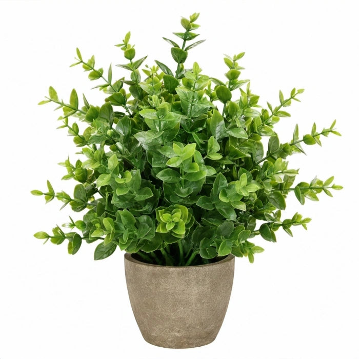Künstliche Grünpflanze 50 cm aus Kunststoff Grün mit Topf für Innenräume