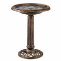 Vogelbad Ø 50 cm Metall Bronze freistehend klassisch